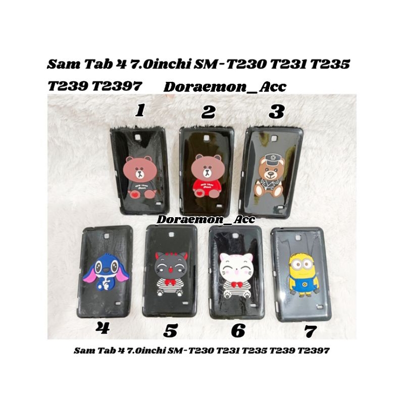 Soft Case Silicon 1Gambar Sam Galaxy Tab 4 7.0inchi SM-T230 T231 T235 T239 T2397 Gambar