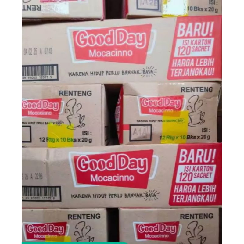 

kopi' good day mocacino isi 6 renceng dan 1karton 12renceng(120saset)