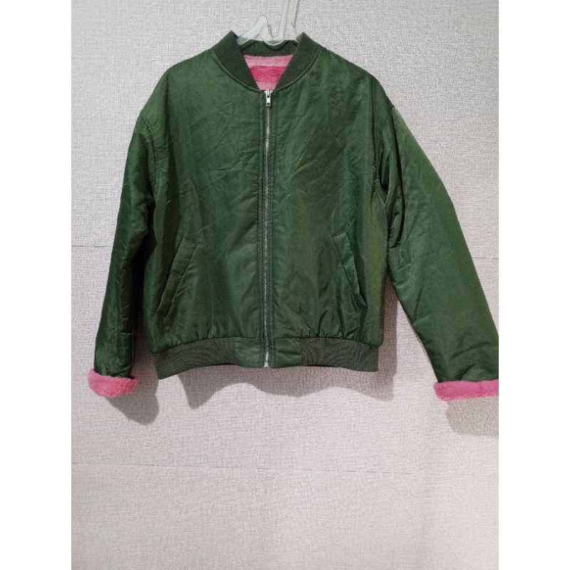 jacket Bomber premium lengan panjang daleman full sherpa lembut branded second