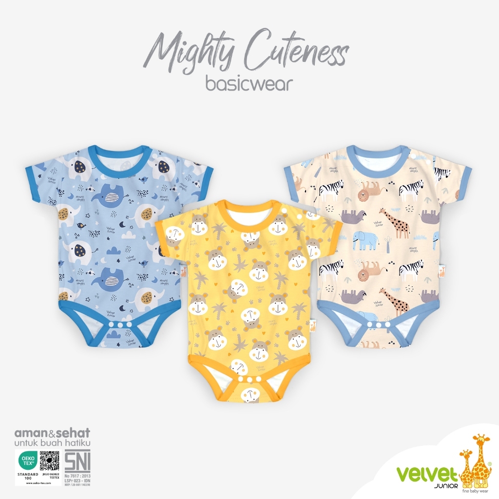 Velvet Junior jumper Segitiga - Jumper Bayi/Jumper Velvet Junior MIGHTY CUTENESS