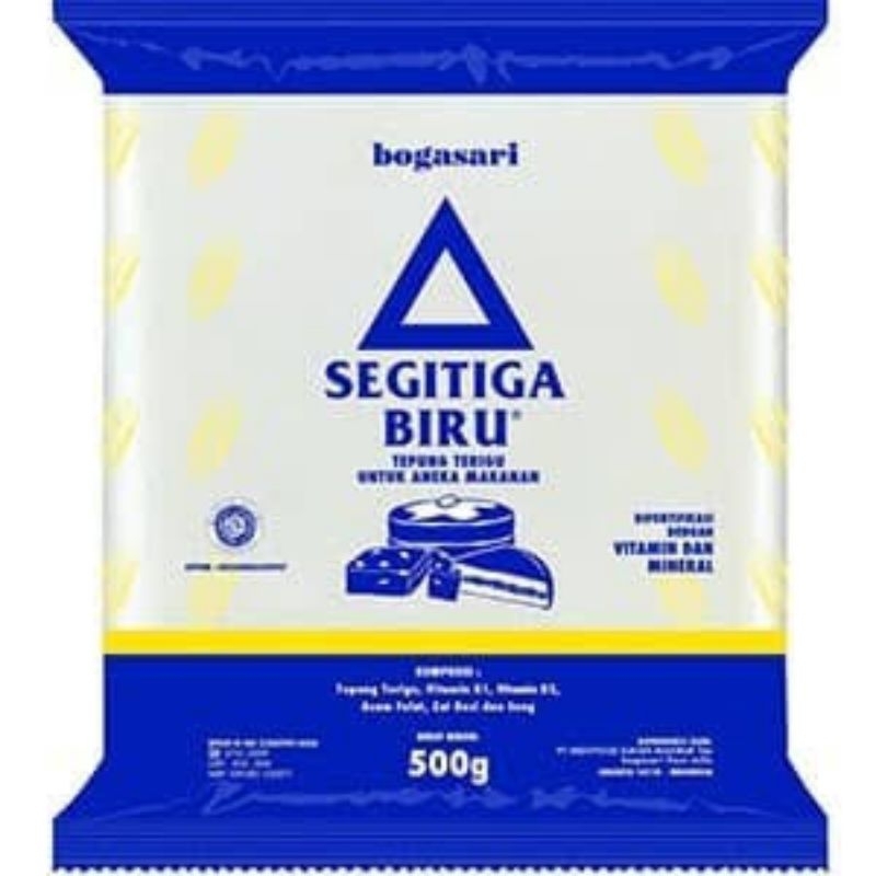 

Tepung terigu segitiga biru premium kemasan 500gr