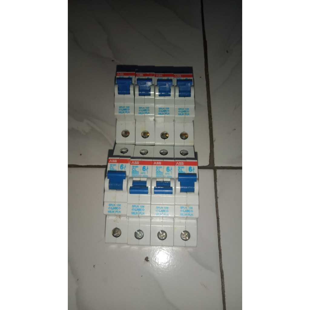 ABB MCB PLN S191 Original SNI 100%/ MCB PLN ABB 1Pole | MCB ABB 6A 1Phase Original PLN typ S191 Biru