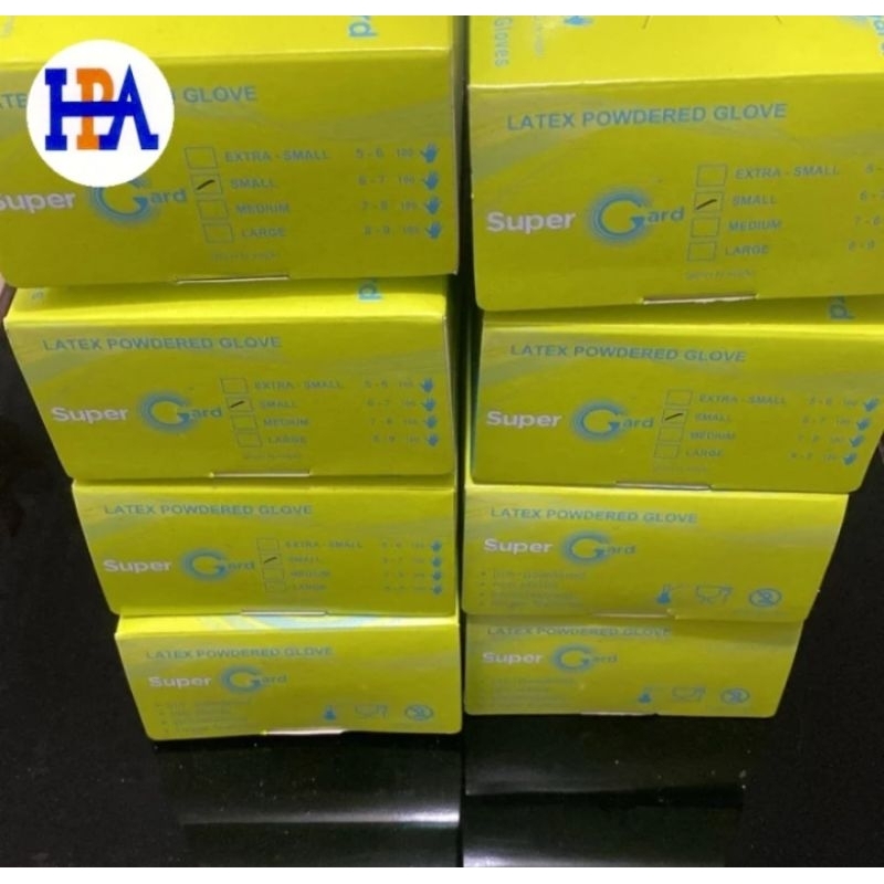 sarung tangan super gard latex disposable glove
