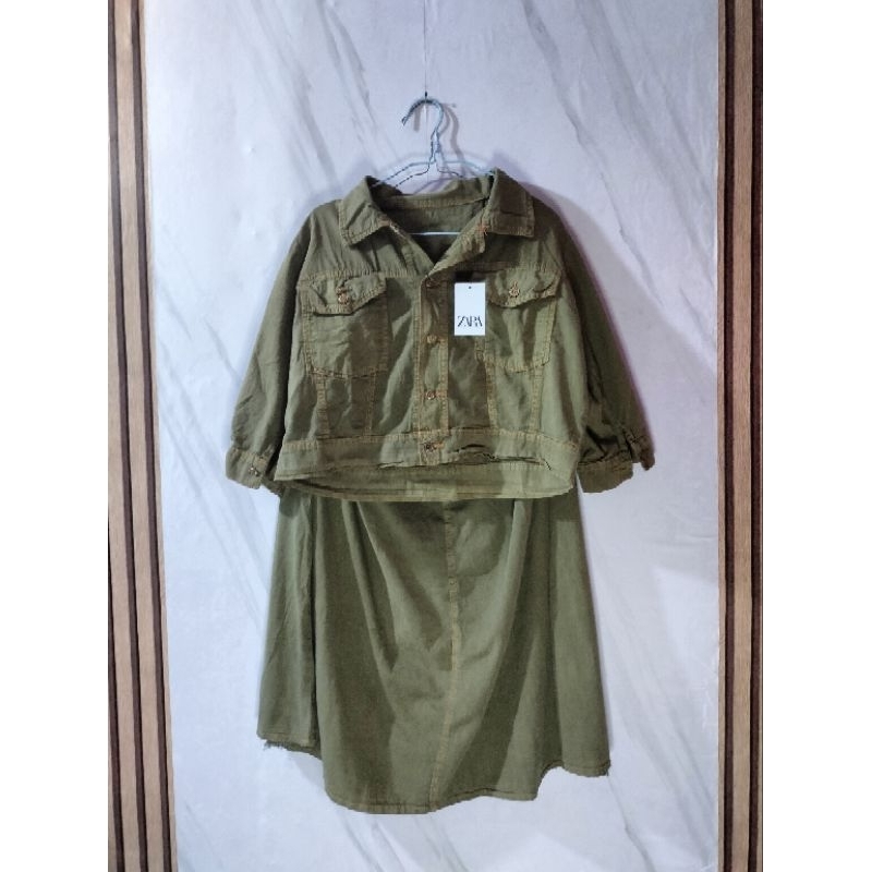 SETELAN ROK JEANS ZARA