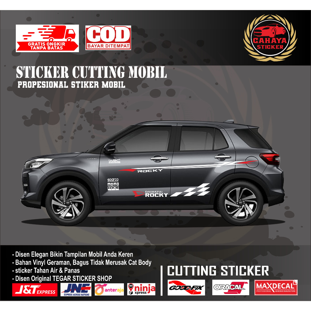 sticker mobil daihatsu rocky sticker lis mobil daihatsu rocky sticker mobil sticker motif variasi