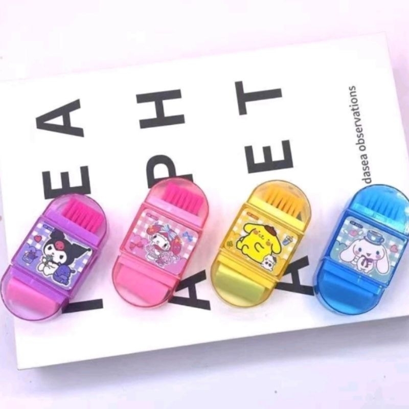 

Penghapus 3in1 Sanrio, Frozen (1 pcs) / penghapus + serutan + sikat sanrio, frozen / Rautan penghapus sikat frozen, sanrio per pcs
