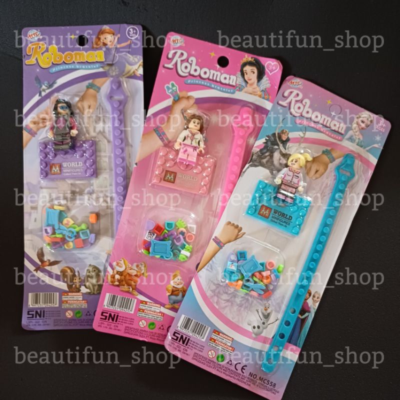 Gelang roboman girl series mainan rakit lego anak perempuan mainan rakit lego gelang mainan edukasi 
