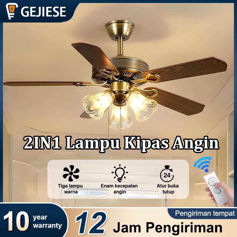 COD Lampu kipas angin  42/48 inci lampu kipas angin remote  lampu kipas angin gantung plafon