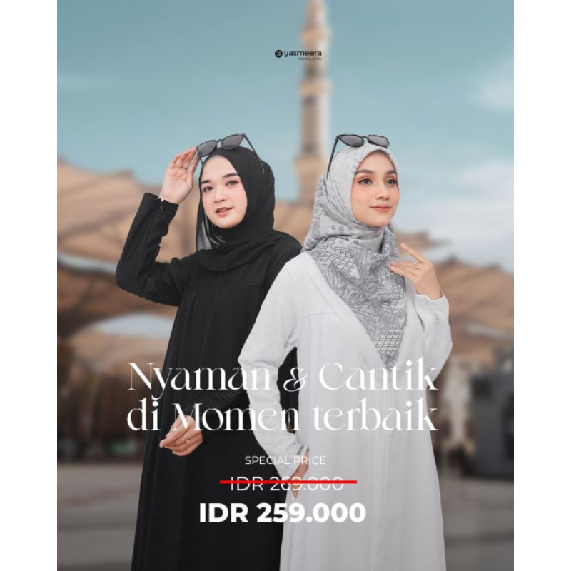 GAMIS MARYAM | Maryam Dress by Yasmeera | Gamis Yasmeera Terbaru | Gamis Hitam Polos | Gamis Putih P