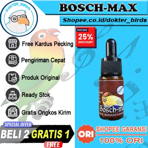 Bosch-Max Vitamin Penggacor Lovebird Kualitas 100%