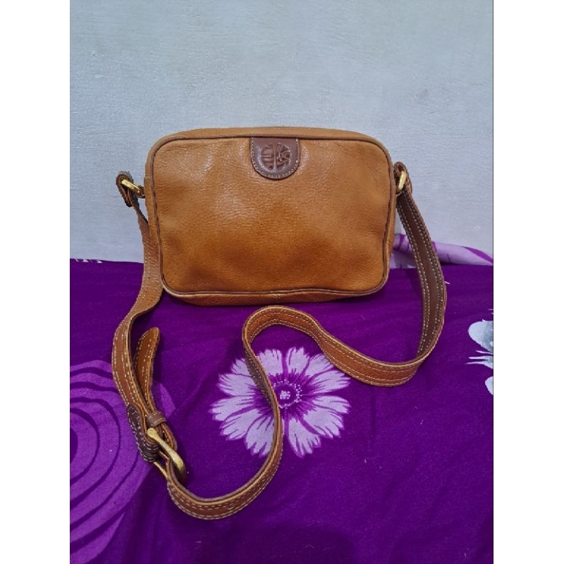 tas wanita kulit asli loewe tinta emas