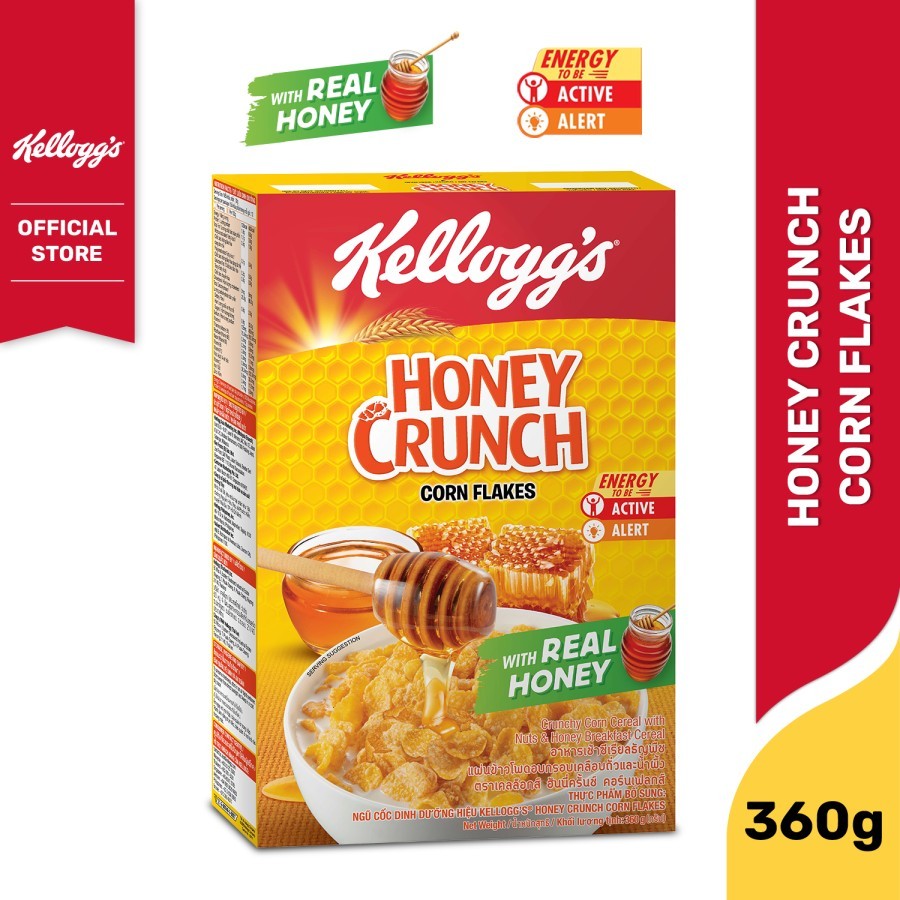 

Kelloggs Honey Crunch Corn Flakes Cereal 360g