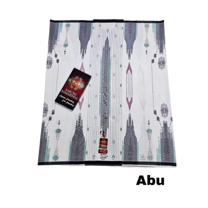 Cinta - Sarung Samarinda HMM Putih Motif Tumpal Warna//Sarung Samarinda HMM