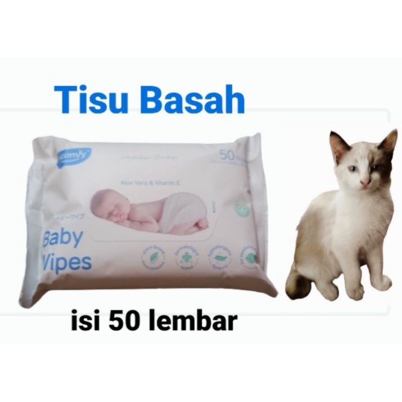 Tisu Basah 50 lembar Tisu Basah Kucing