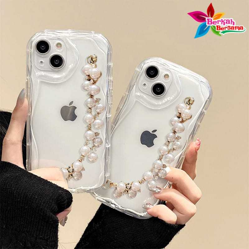 GC112 Melting Clear Pearl Beads Blink /Softcase / Casing Hp FOR OPPO A57 2022 5G A77S A58 A78 5G A60