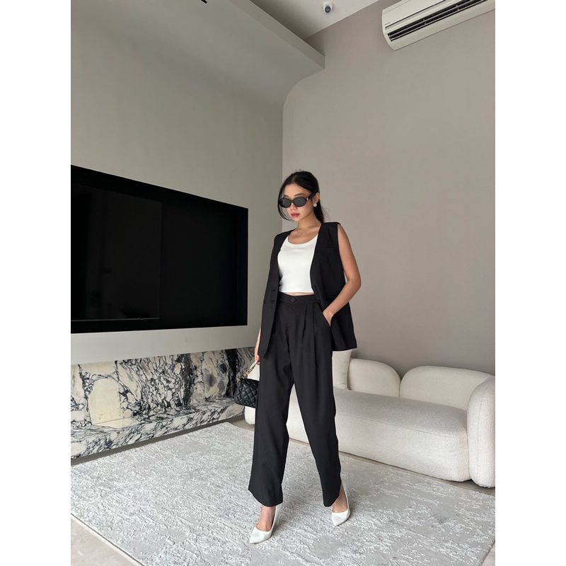 [ MAUVE ] CARLY SET / SET WANITA