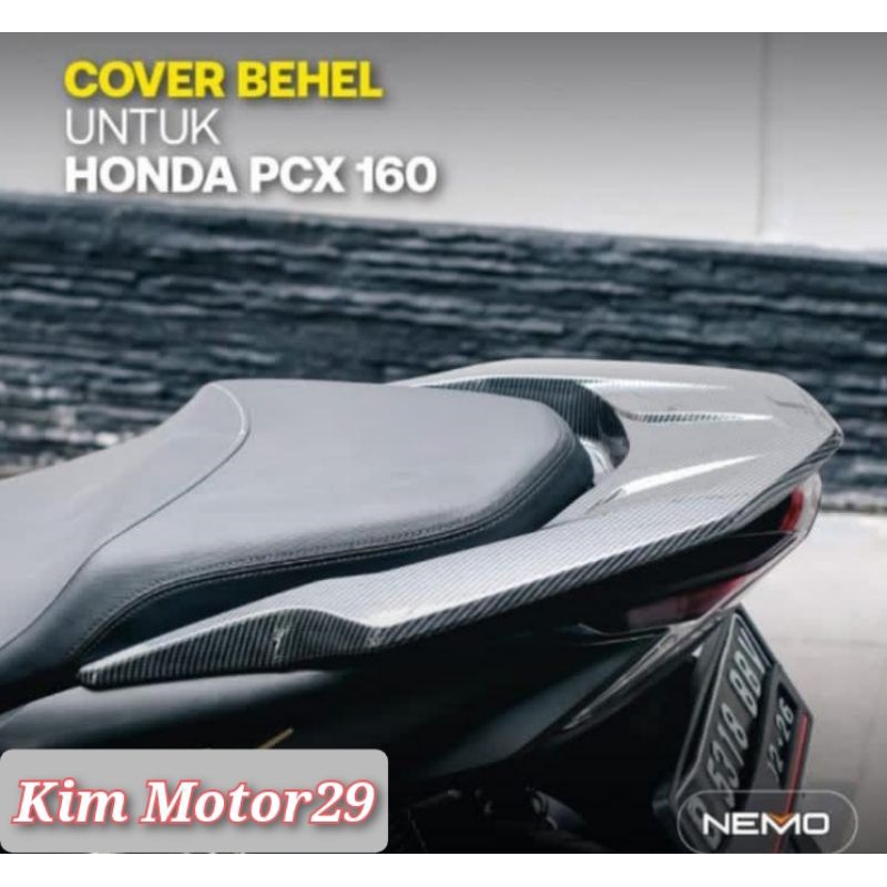 cover behel honda  pcx 160 carbon tutup cover behel pcx 160 carbon
