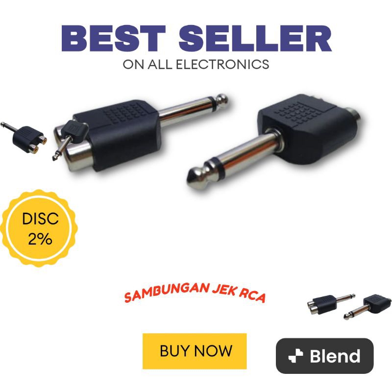 SAMBUNGAN JACK RCA/JEK MIC MONO/KONEKTOR SAMBUNGAN JACK MIC