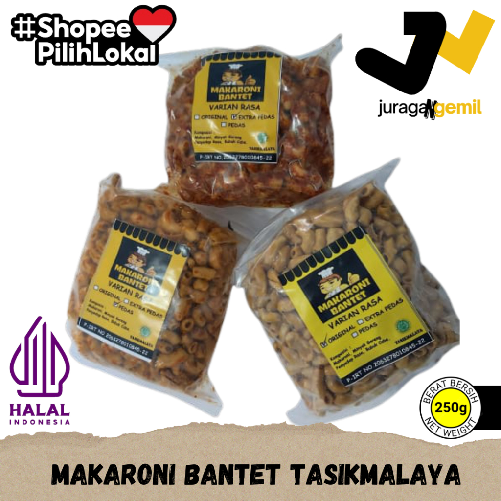 

Makaroni Bantet Cap Koki khas Tasikmalaya 250gr