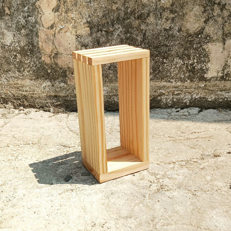 Rak Pisau Kayu Kotak Holder Pisau Kayu