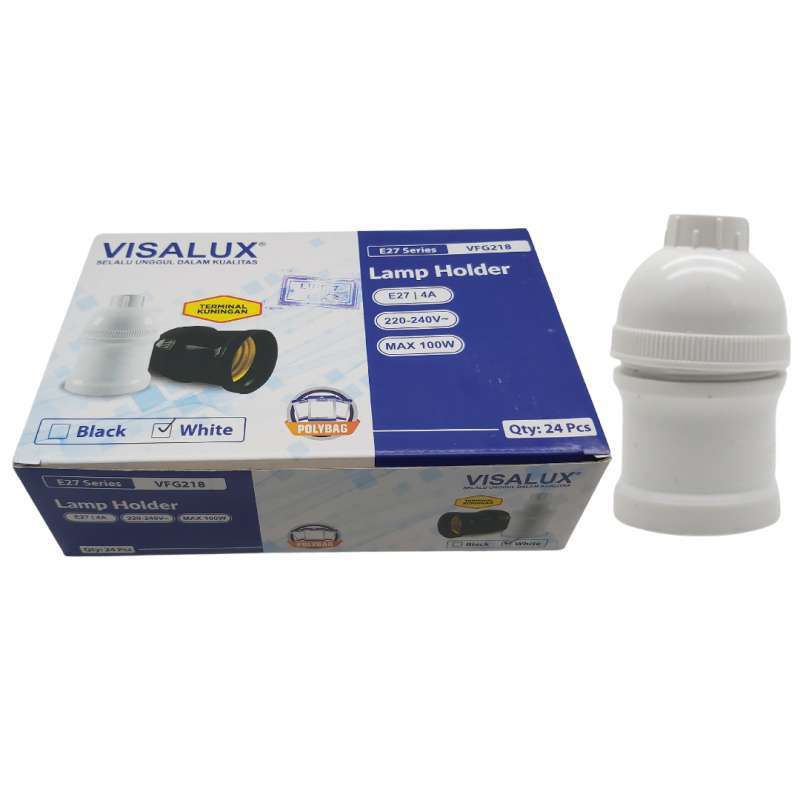 Fitting Gantung Lampu Visalux warna putih / hitam Termurah