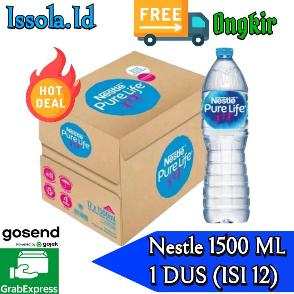 

NESTLE PURE LIFE AIR MINERAL KEMASAN BOTOL 1500 ML X 12 PCS