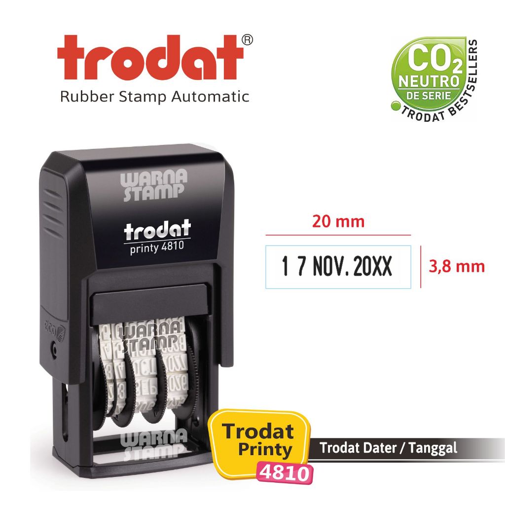 

Stempel Trodat Printy Dater 4810 / Warna Stamp / Printy Dater - Stempel Tanggal