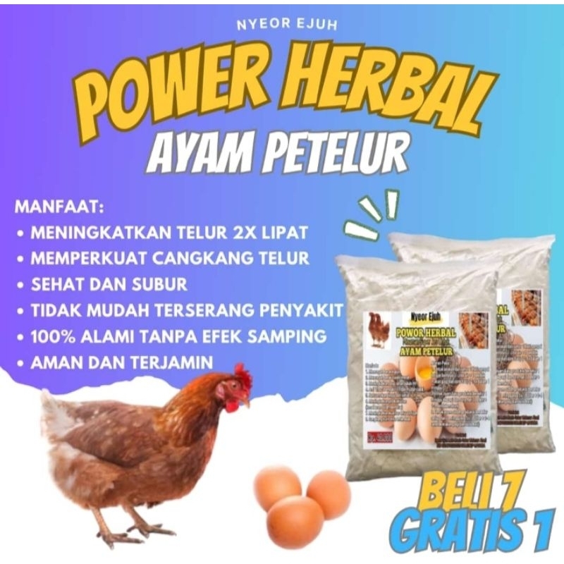 JAMU HERBAL VITAMIN AYAM PETELUR 100% ALAMI