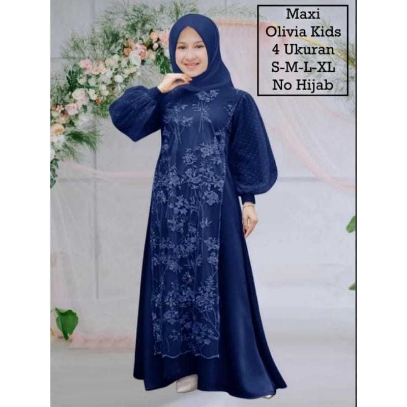BISA COD GAMIS ANAK PAKAIAN MUSLIM ANAK WANITA DAN REMAJA ABG PEREMPUAN TERBARU KEKINIAN/MAXI OLIVIA