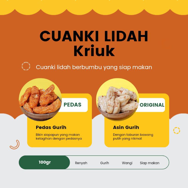 

Cuanki Lidah Kriuk Bumbu Rempah isi 100gr