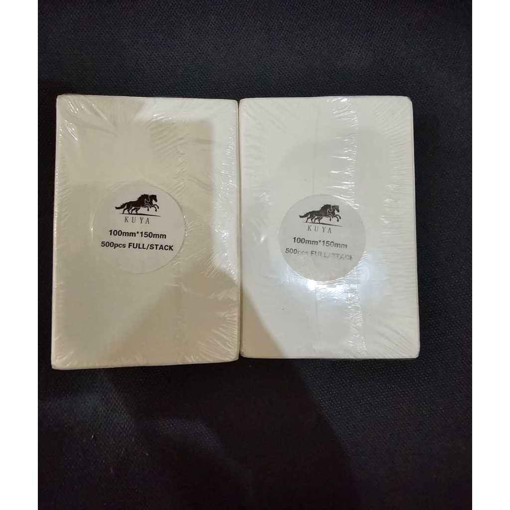 

InJO THERMAL LABEL STICKER LIPAT FOLD KERTAS BARCODE MEREK KUYA ASLI 100X150 MM 500LEMBAR PREMIUM