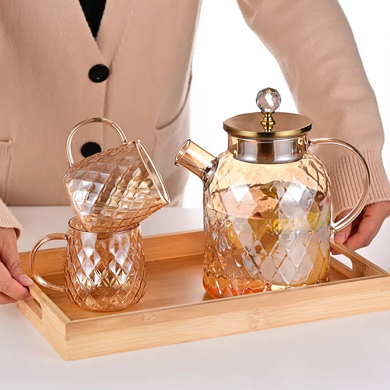 Ketel Air Minum / Teko Air Kaca Diamond / Pitcher / Jug