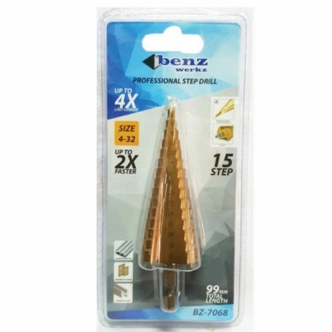 Mata Bor Besi Pagoda 4mm - 32mm / Mata Bor Piramid / Mata Bor Ulir