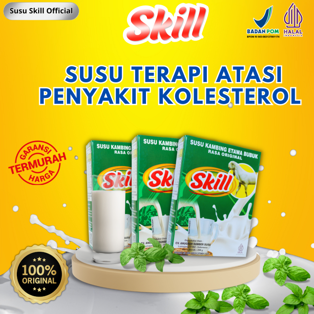 

Cegah penyakit kolesterol dengan - Etawa Skill Susu Etawa Herbal Official 1 Box refill 100%