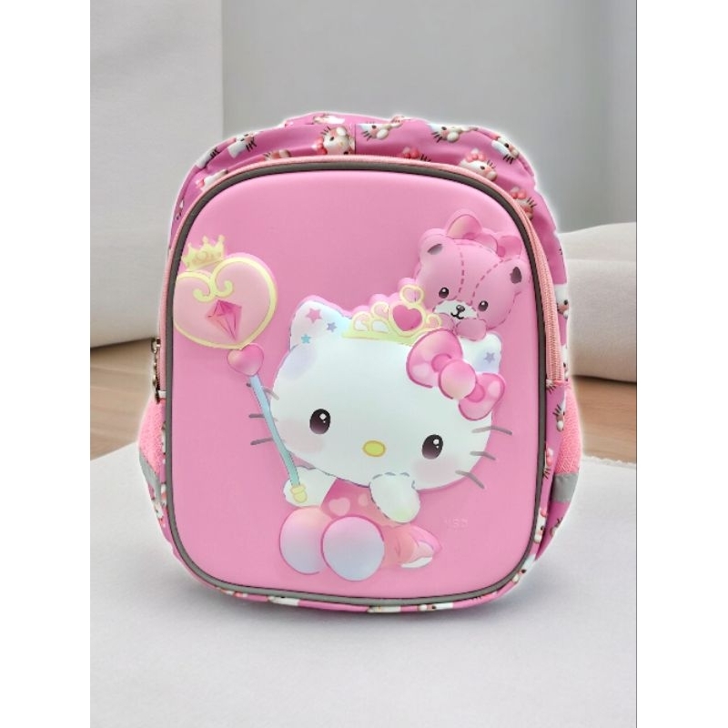 TAS SEKOLAH ANAK TK TIMBUL IMPORT ORIGINAL HSD HELLO KITTY