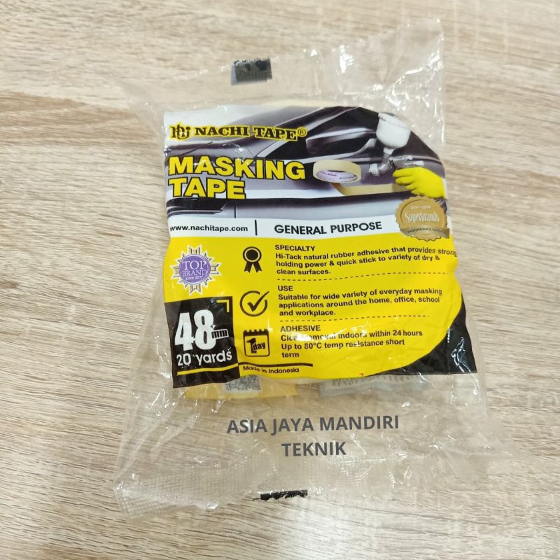 

LAKBAN KERTAS NACHI 2 INCHI 48MM x 20YARDS / MASKING TAPE NACHI 1INCHI