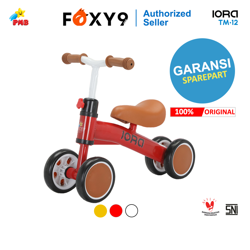 Balance Bike Sepeda Anak Roda Empat Mainan Anak Dorong Roda 4 PMB TM12