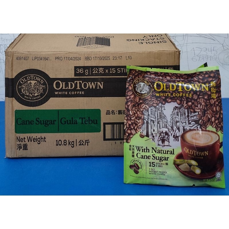 

OldTown White Coffee With Natural Cane Sugar Original Malaysia 20 x 15Sticks x 36Gr