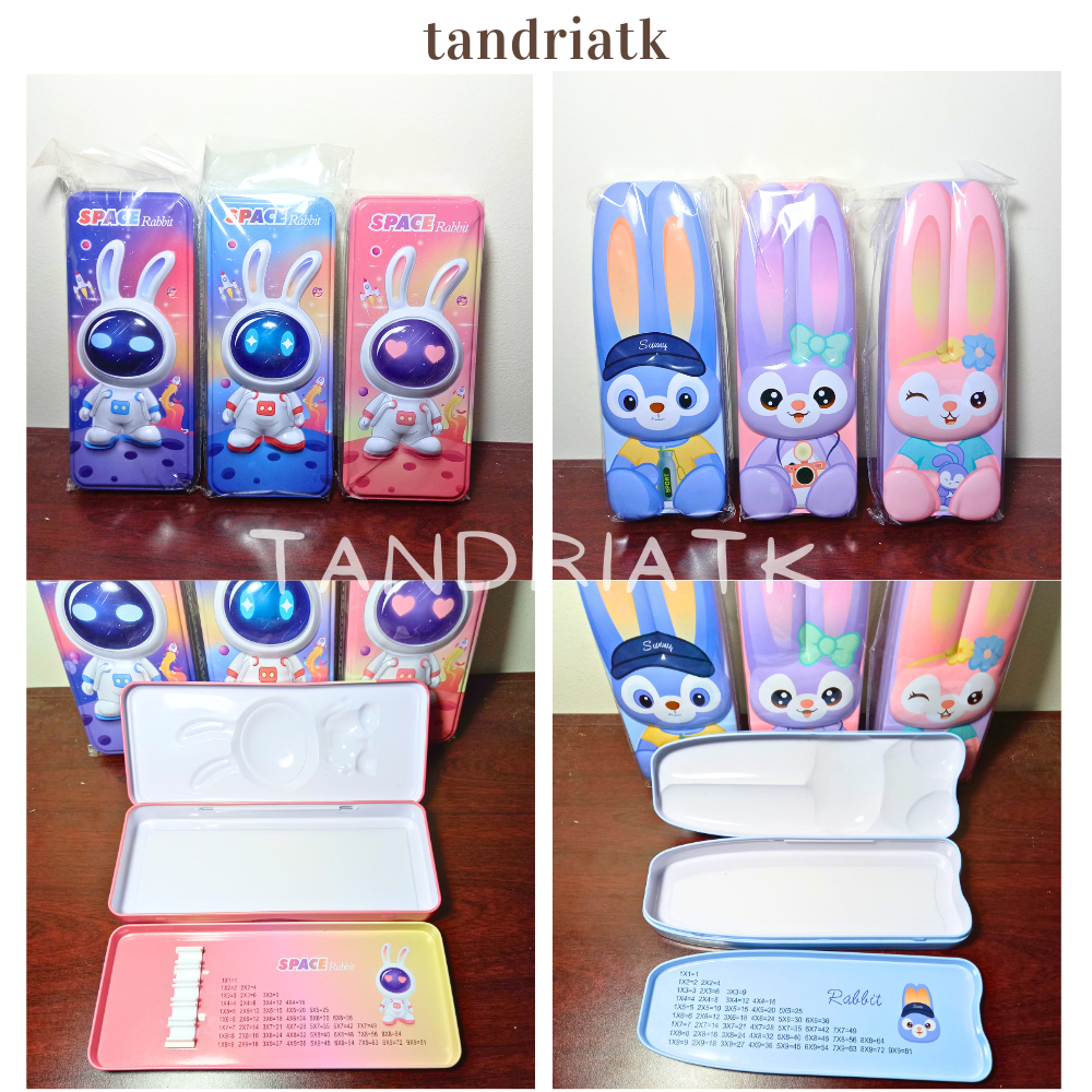 

Tempat/Kotak Pensil Kaleng IMPORT XIAO LING JING ASTRONOT B748 / RABBIT B750