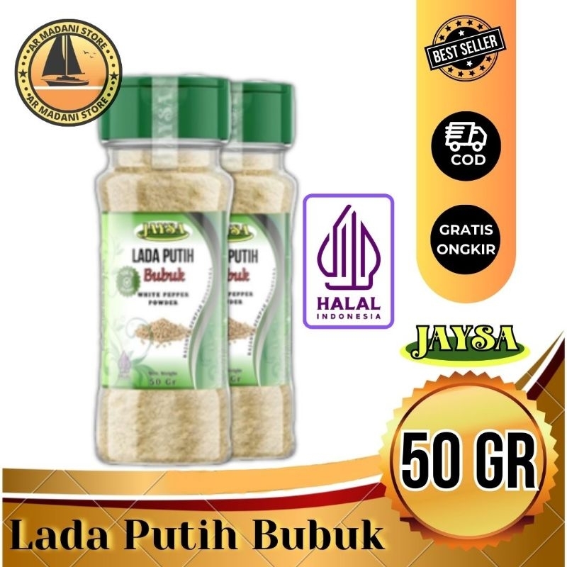 

Bumbu dapur Lada Putih Bubuk 50 gr /jaysa lada bubuk/ Merica Bubuk / Lada Putih Bubuk Bangka / Ground White Pepper / White Pepper Powder / Bubuk Lada Putih Murni / Bubuk Merica Putih / Merica Bubuk Premium