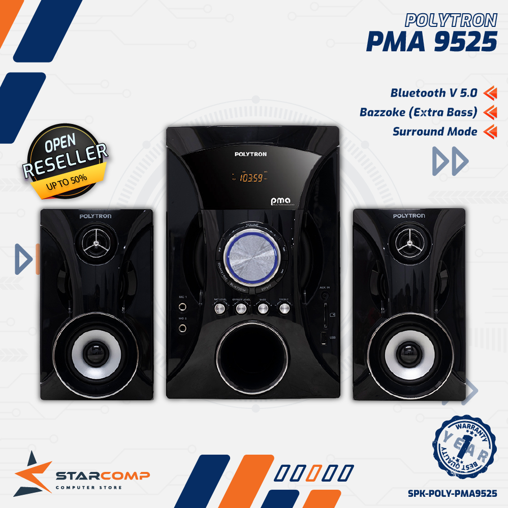 POLYTRON Multimedia Speaker PMA 9525 Bluetooth Karaoke PMA9525