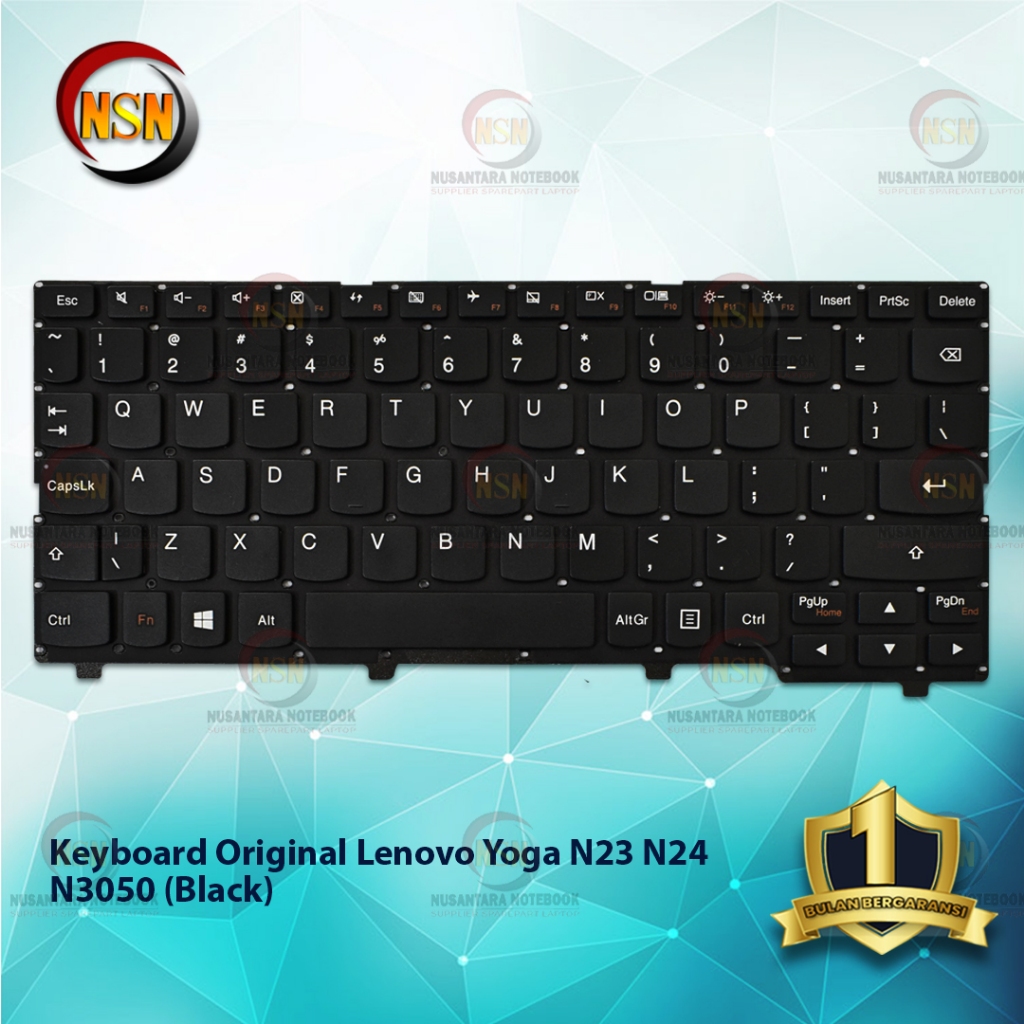 Keyboard Laptop Original Lenovo Yoga N23 N24 N3050 (Black)
