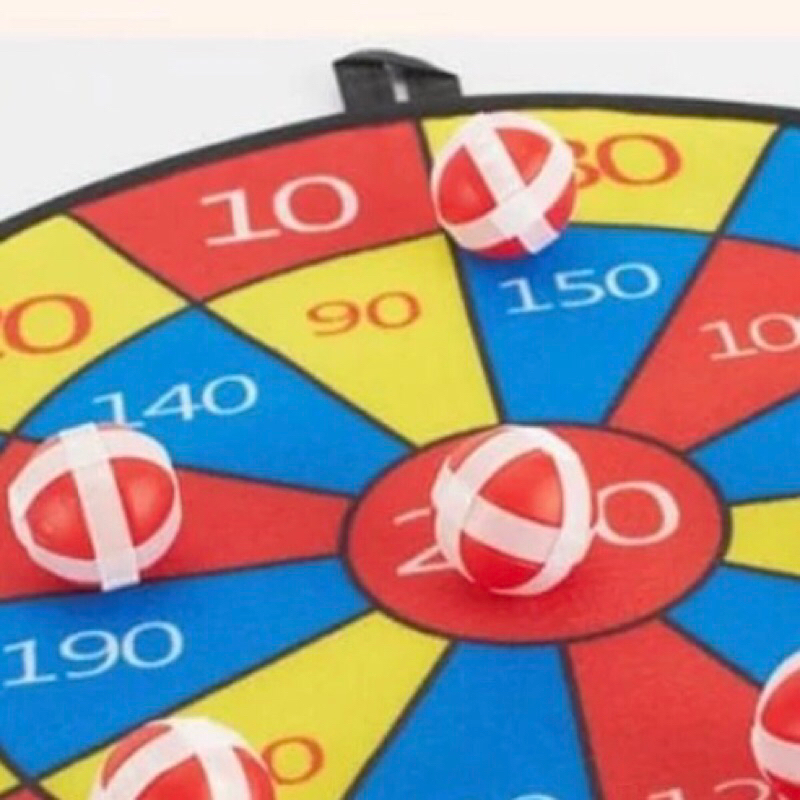 Papan Dart Board Velcro Diameter 36Cm Permainan Lempar Anak Panah Aman Untuk Anak Anak