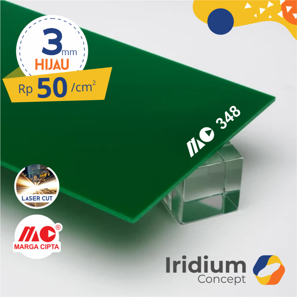 

Akrilik Lembaran Hijau 3mm / Acrylic Sheet Green 3 mm Custom Laser