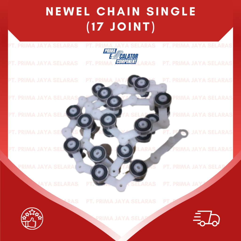 NEWEL ESCALATOR/DEFLECTING CHAIN/ROLLER BALUSTRADE