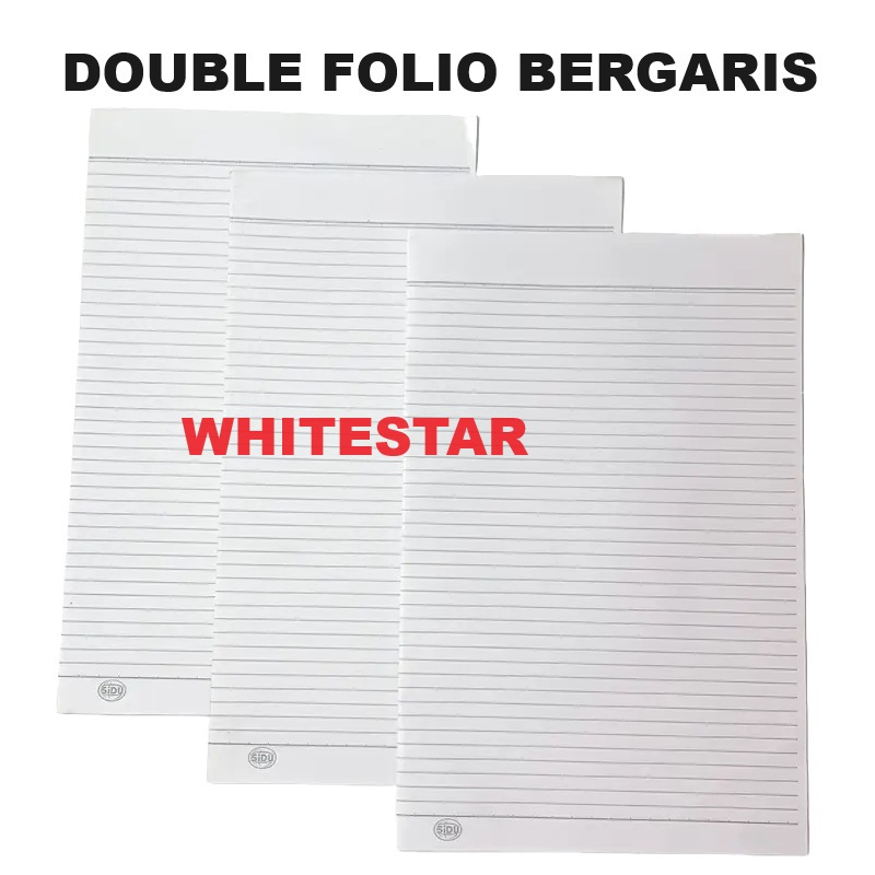 

(10 lembar) kertas double folio bergaris 70 gsm