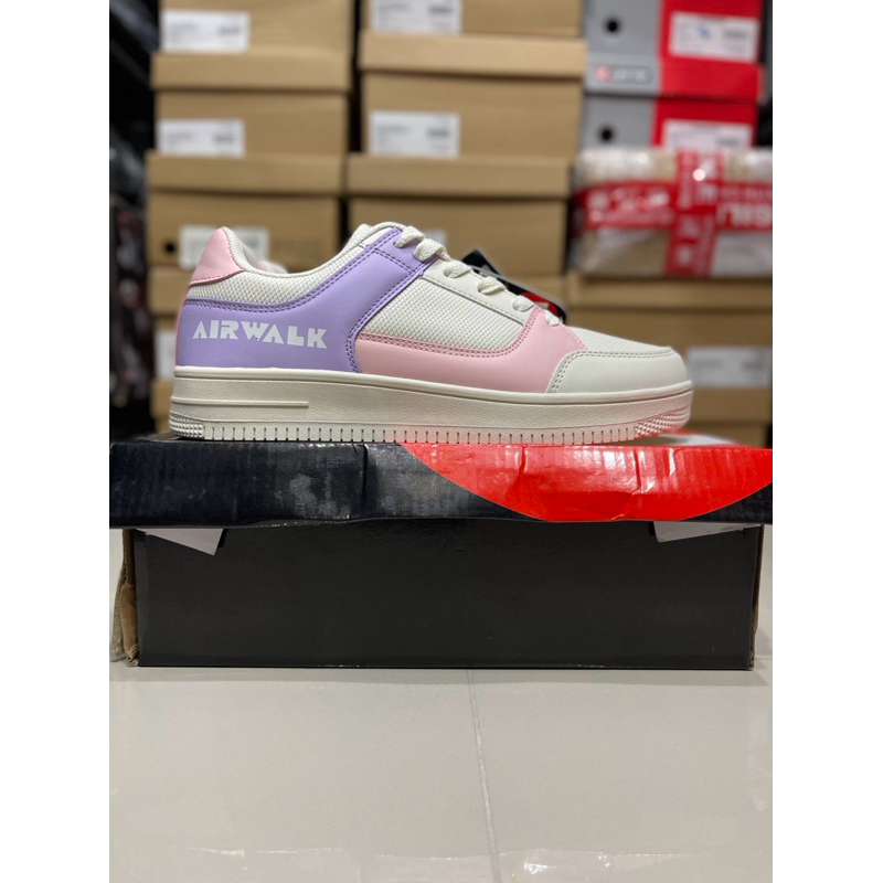 SEPATU WANITA AIRWALK AUSTIN BEIGE PURPLE AIWUK230806H ORIGINAL BNIB SHOES SIZE 36 EX DISPLAY