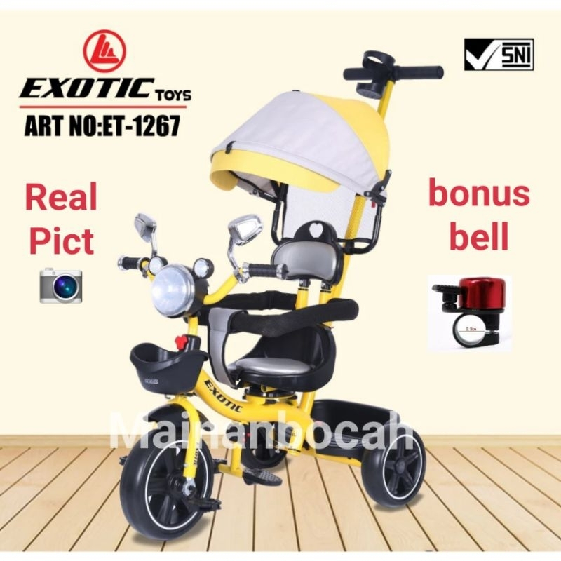 Sepeda Roda Tiga Exotic ET 1267 Sepeda Stroller Roda Tiga Exotic 1267 dan exotic 1269 roda tiga et 1