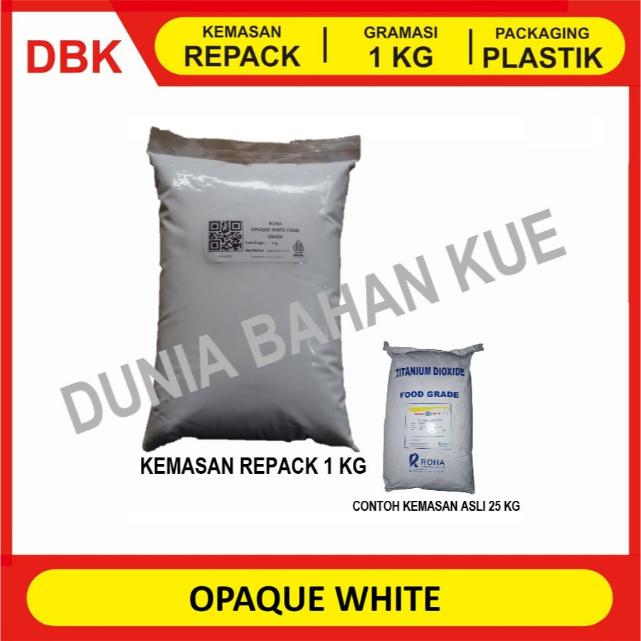 

PEMUTIH MAKANAN FOOD GRADE OPAQUE WHITE || 1 KG