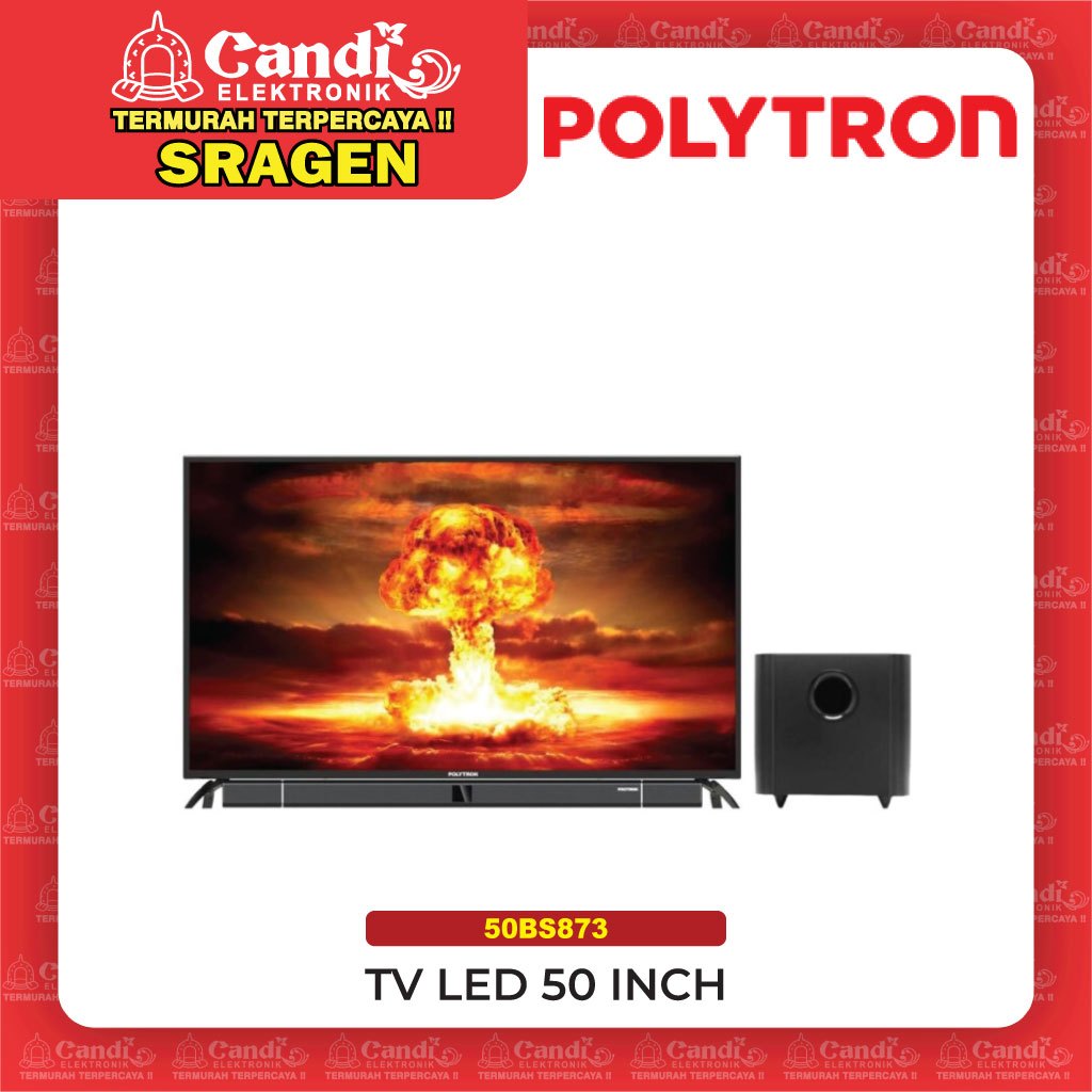 POLYTRON Led TV 50 inch Digital TV Cinemax Soundbar - 50BS873